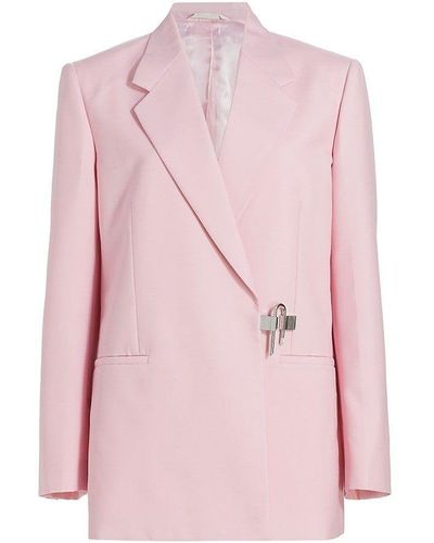 Givenchy Wool Mohair U Lock Jacket - Pink