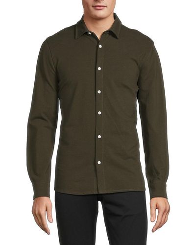 Slate & Stone 'Solid Pique Button Down Shirt - Green