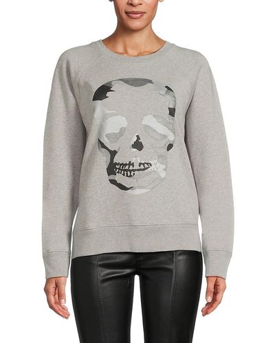 Zadig & Voltaire Camo Skull Sweatshirt - Gray