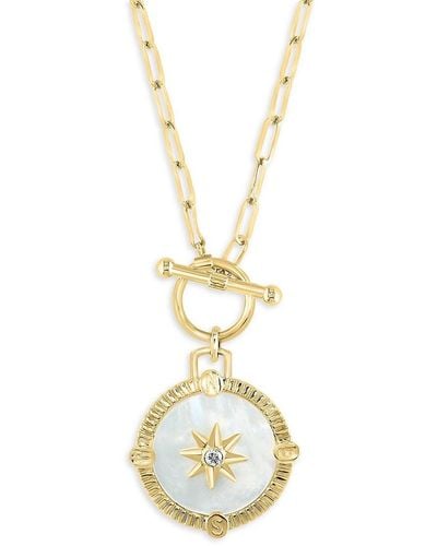 Effy 14K, Mother Of Pearl & Diamond North Star Toggle Necklace - Metallic