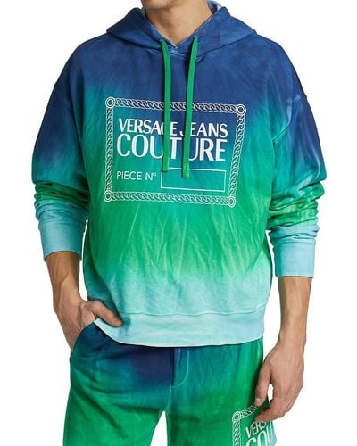 Versace Tie-dye Logo Hoodie - Green