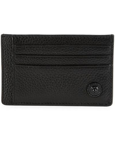 Just Cavalli Tiger Logo Leather Card Case - Black