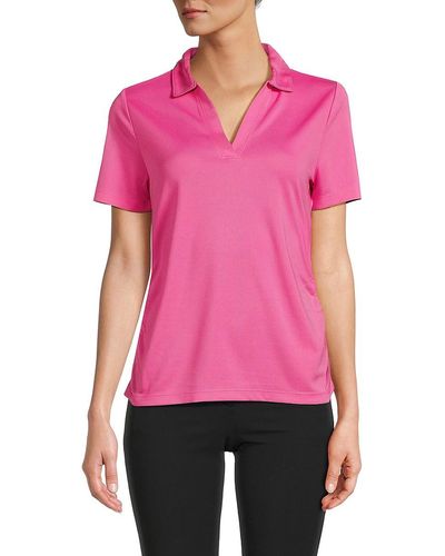 PGA TOUR Airflux Short Sleeve Polo - Pink