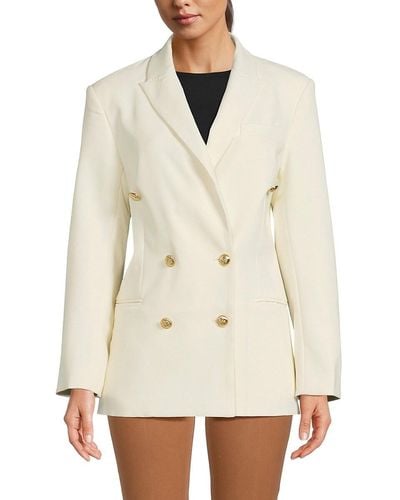 Endless Rose Double Breasted Blazer - White