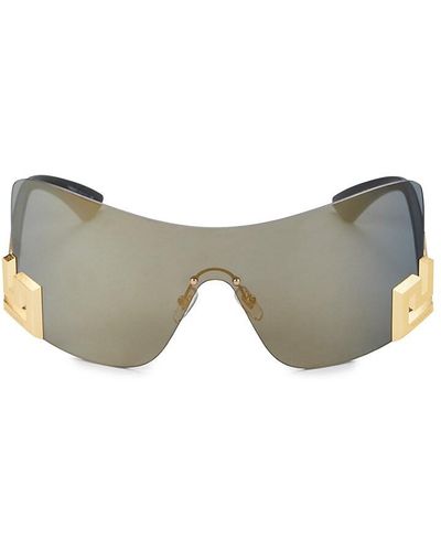 Versace 78mm Greca Framless Shield Sunglasses - Grey