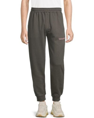 Helmut Lang Outer Space 2 Logo Relaxed Fit Sweatpants - Gray