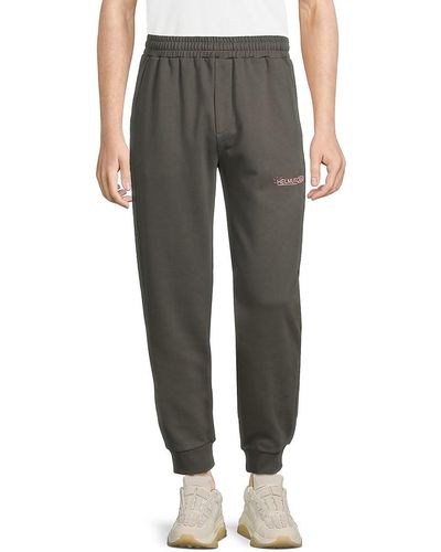 Helmut Lang Outer Space 2 Logo Relaxed Fit Joggers - Grey