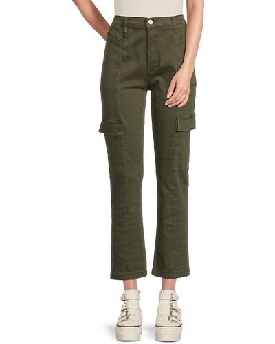 Hudson Jeans Utility High Rise Straight Fit Jeans - Green