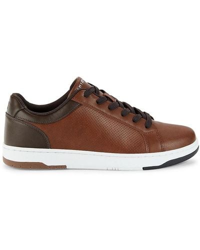 Tommy Hilfiger Tone On Tone Trainers - Brown