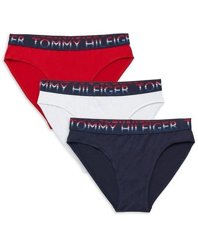 Tommy Hilfiger Women's Briefs 4 Pack Lace Panties Soft Cotton Knickers S &  M