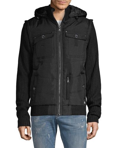 American Stitch Textured Full-zip Jacket - Black