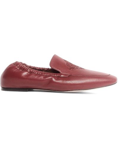Anthony Veer Ingrid Elastic Back Leather Loafers - Red