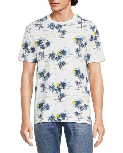 Original Penguin Original Penguin 'Palm Print Tee - Blue