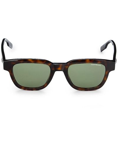 Montblanc 50mm Square Sunglasses - Green