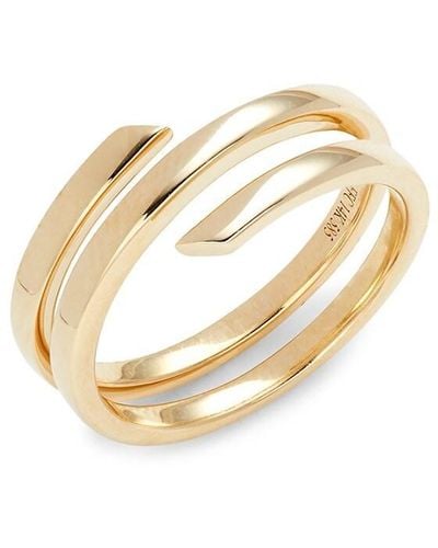 EF Collection 14k Yellow Gold Swirl Ring - Metallic