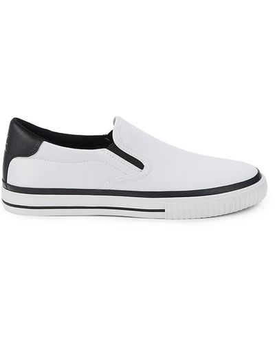 Calvin Klein Contrast-hued Slip-on Shoes - White