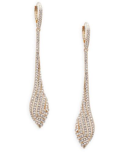 Adriana Orsini Zen Goldtone & Swarovski Crystal Drop Earrings - White