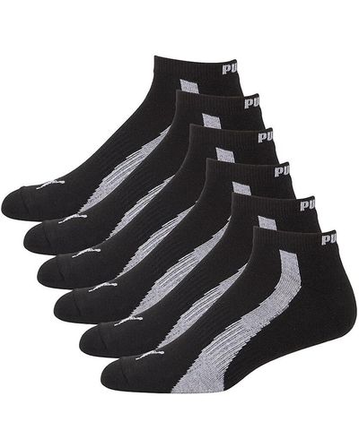 PUMA 6-Pack Logo Socks - Black