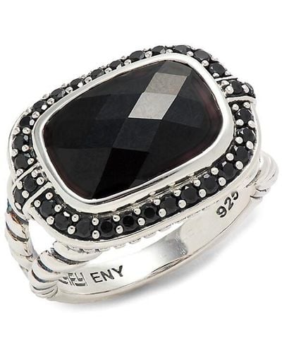 Effy ENY Sterling Silver & Black Spinel Ring