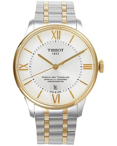 Tissot T-classic Chemin Des Tourelles 42mm Stainless Steel Automatic Bracelet Watch - Metallic