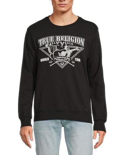 True Religion Rocking Buddha Logo Sweatshirt - Black