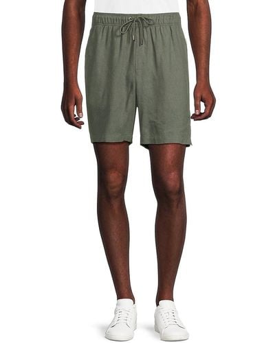 Onia 'Drawstring Linen Blend Shorts - Green