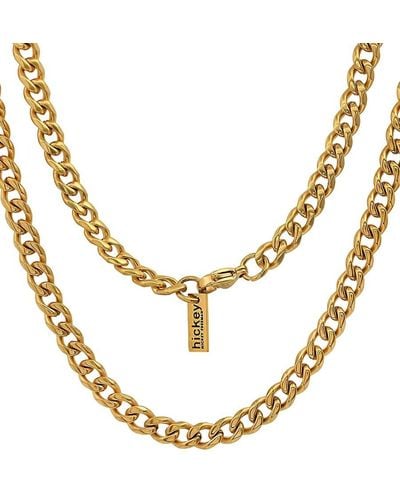 Hickey Freeman 18k Goldplated Stainless Steel Flat Curb Chain Necklace - Metallic