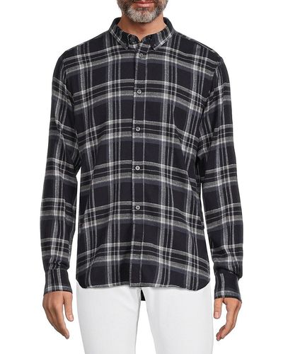 French Connection Checked Button Down Shirt - Black