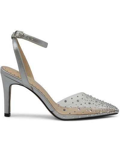 Adrienne Vittadini Nerve Ankle Strap Court Shoes - White