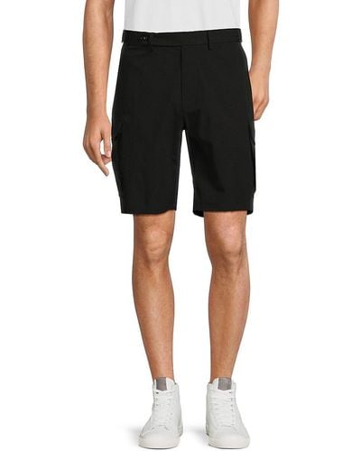Karl Lagerfeld Solid Cargo Shorts - Black