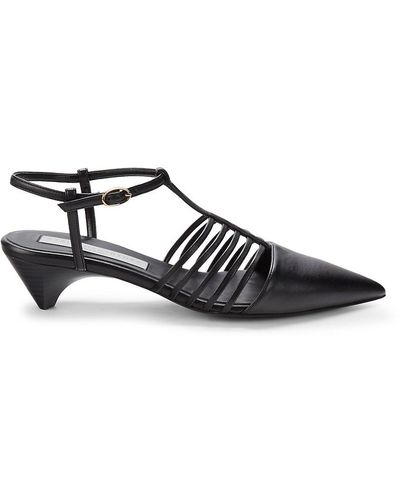 Stella McCartney Cone Heel Strappy Court Shoes - Black