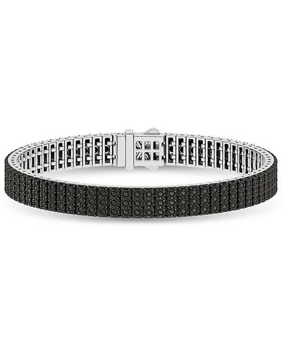 Saks Fifth Avenue Sterling Silver & 3 Tcw Black Diamond Bracelet