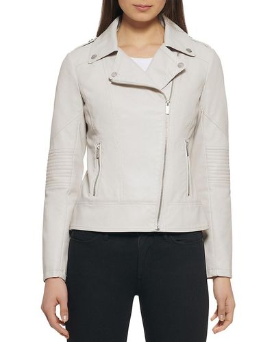 Guess Faux Leather Jacket - Grey