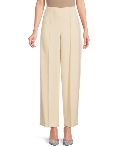 Vince High Rise Wide Leg Trousers - Natural