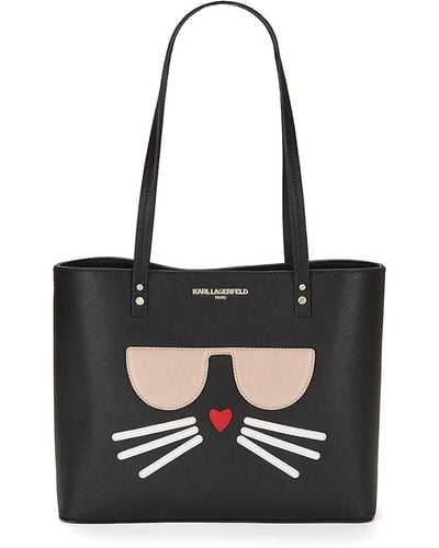 KARL LAGERFELD: tote bags for woman - Ivory  Karl Lagerfeld tote bags  231W3096 online at