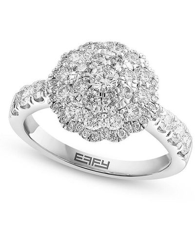 Effy 18k White Gold & 1.52 Tcw Mined Diamond Ring