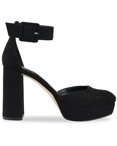 Marc Fisher Round Toe Platform Heel Pumps - Black