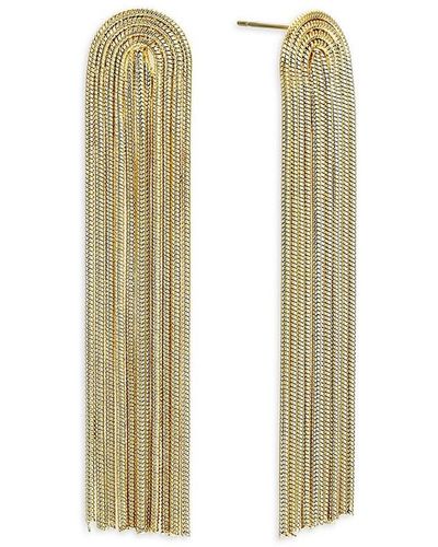 Eye Candy LA Luxe Felecity 14K Goldplated Fringe Earrings - White