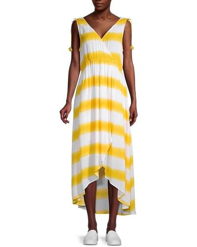 Tommy Bahama Set Sail Wrap-inspired High-low Dress - Yellow