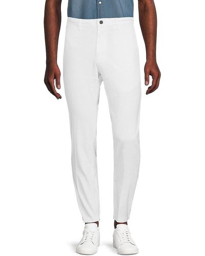 Saks Fifth Avenue Stretch Linen Trousers - White