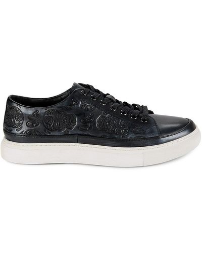 Robert Graham Eclipse Embossed Leather Trainers - Black