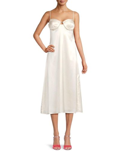 Cami NYC Dorthea Faux Pearl Embellished Midi Dress - White