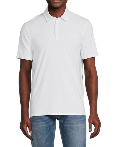 Kenneth Cole Cotton Blend Polo - White