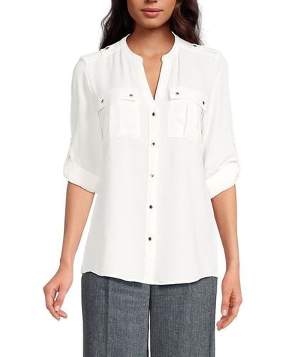 Calvin Klein Shoulder Tab Shirt - White