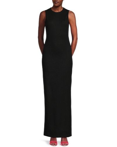 Alice + Olivia Delora Side Slit Maxi Dress - Black