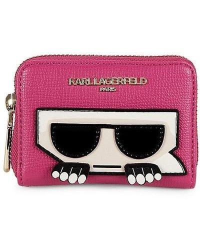Karl Lagerfeld Maybelle Zip Around Mini Wallet - Black