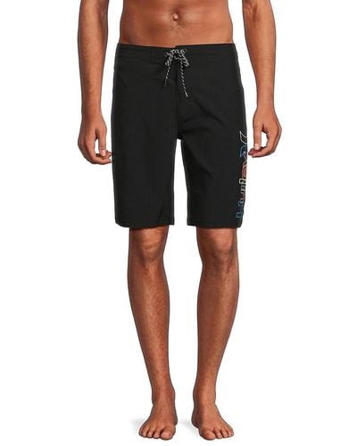 Hurley Crossover Board Logo Swim Shorts - Black