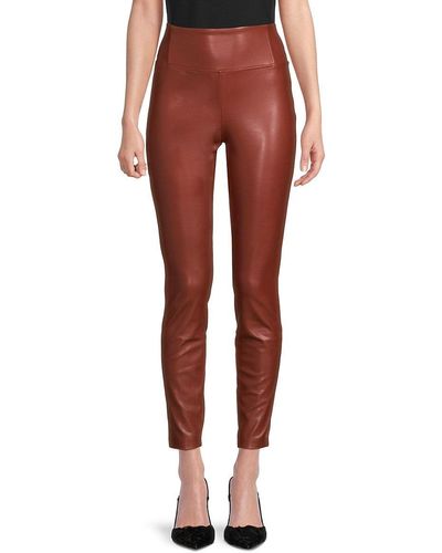 Laundry by Shelli Segal High-waist Coated Leggings - Red