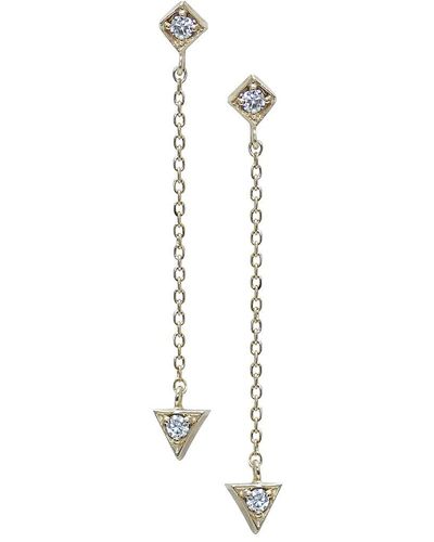 Anzie 14k Yellow Gold & 0.12 Tcw Diamond Drop Earrings - White