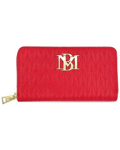 Badgley Mischka Quilted Continental Wallet - Red